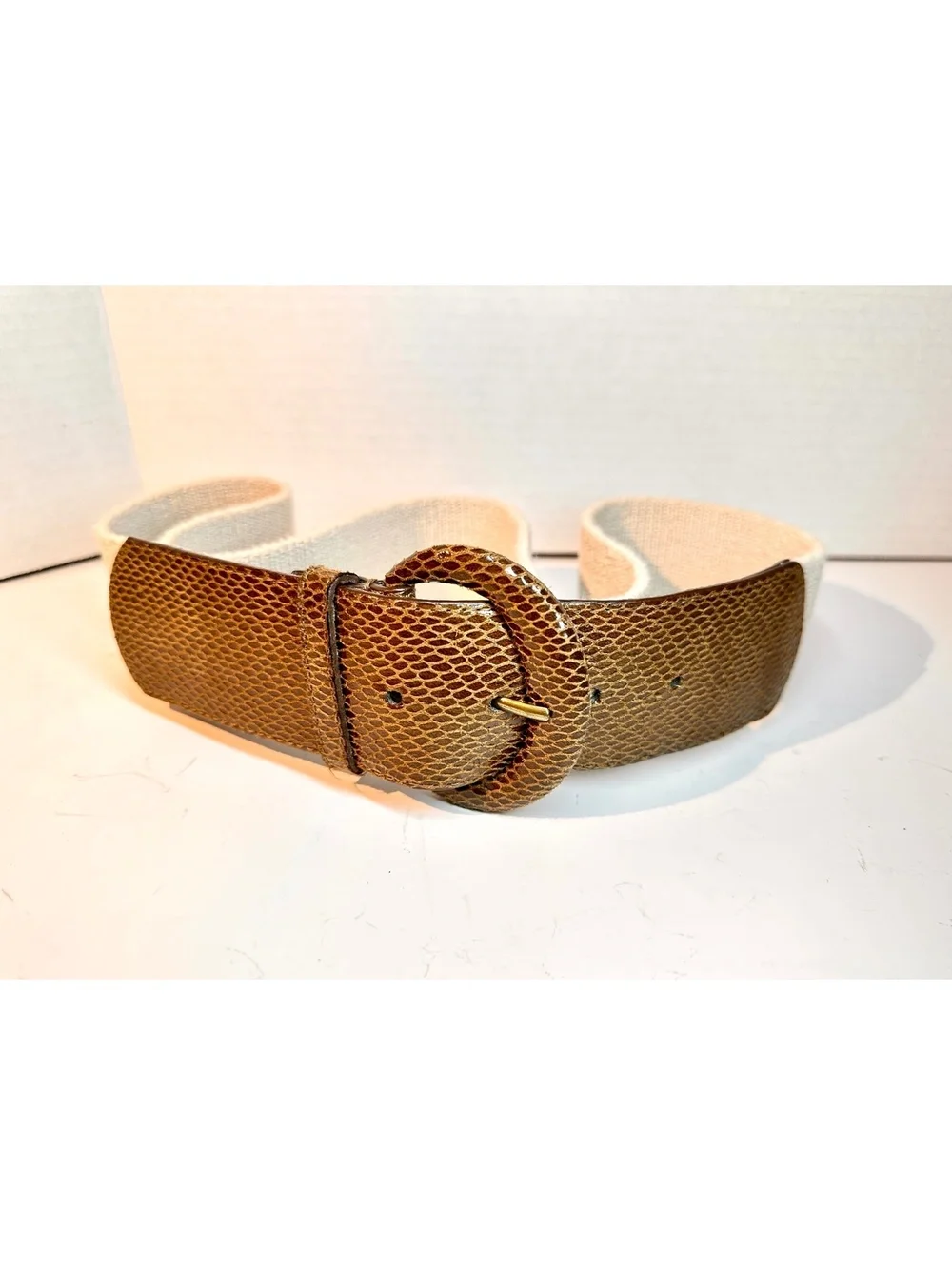 Vintage Coldwater Creek Retro Wide Elastic Stretch Waist BeltSise L/XL